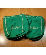 Lot of 2 Green Apple Crown Royal Embroidered Cloth Drawstring Bags - $6.78 CAD