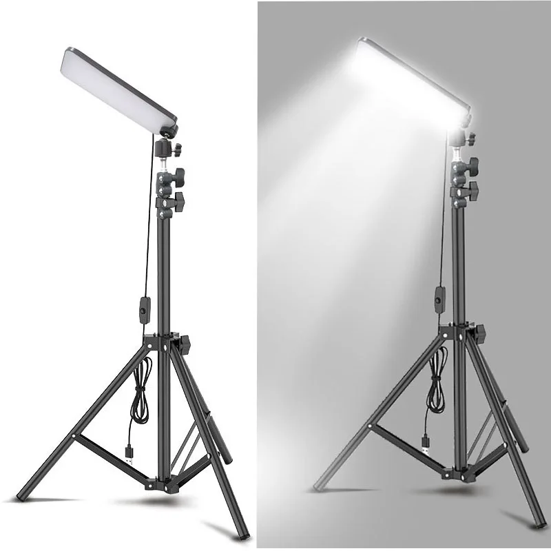 Portable Camping Light LED Selfie Light Lamp Photography Light with Tripod Stand - £32.88 GBP