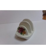 Caledonia Pottery Staffordshire Toast Rack Made in England Ivory w rose ... - $359.08 MXN