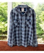 NWT Levis Flannel Shirt Mens XL Plaid Casual Button Up vintage bleach blue - €26,03 EUR