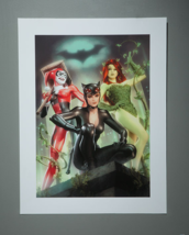 Hand Signed Alex Garner Sold Out Batman Sideshow Art Print Catwoman Harley Quinn - £205.27 GBP