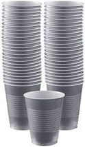 Disposable Plastic Cups - 12 oz. | Silver | 50 Pcs. - £15.17 GBP