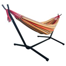 Double Hammock With Space Saving Steel Stand Includes Carrying Case 450L... - £189.93 GBP