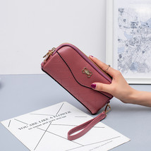Women&#39;s Change Long Clutch Bag Simple Double-Pull Crossbody Mobile Phone Shoulde - £20.78 GBP