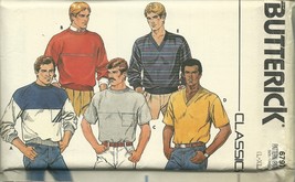 Butterick Sewing Pattern 6797 Mens T-Shirt Top Pullover Size L - XL New - $9.99