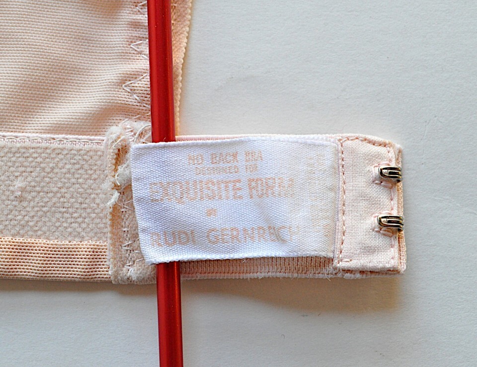 Rudi Gernreich for Exquisite Form No Back Bra 32 B Pink Long Line Vintage 60s Item image 12
