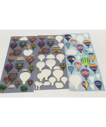 Hot air balloon vintage sticker lot collectible art craft scrapbooking s... - $19.75