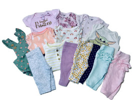 Cloud Island Carter&#39;s Gerber &amp; Star Wars Baby Girl Size NB 15 Piece Clot... - £17.22 GBP