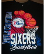 VINTAGE STYLE PHILADELPHIA 76ERS SIXERS NBA BASKETBALL  T-Shirt MENS SMALL - $27.70 CAD