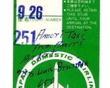JDA Japan Domestic Airlines Boarding Pass 1960&#39;s Hachinohe - $34.61
