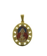 Stainless steel Catholic Medal Virgin Mary Coromoto Venezuela Pendant Ne... - $17.49 CAD