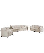 Comfortable Oversized Light Beige Corduroy Sofa Set - $1,704.99