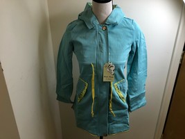 Richie House Girl&#39;s Coat Light Blue Yellow Lace Size 9/10 - £4.50 GBP