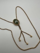 Vintage LF 12k Gold Filled Jade Long 27” Necklace - £22.70 GBP