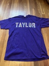 Taylor Swift Floral Purple Shirt Size Large Mens Short Sleeve Pop Country Star - $22.38