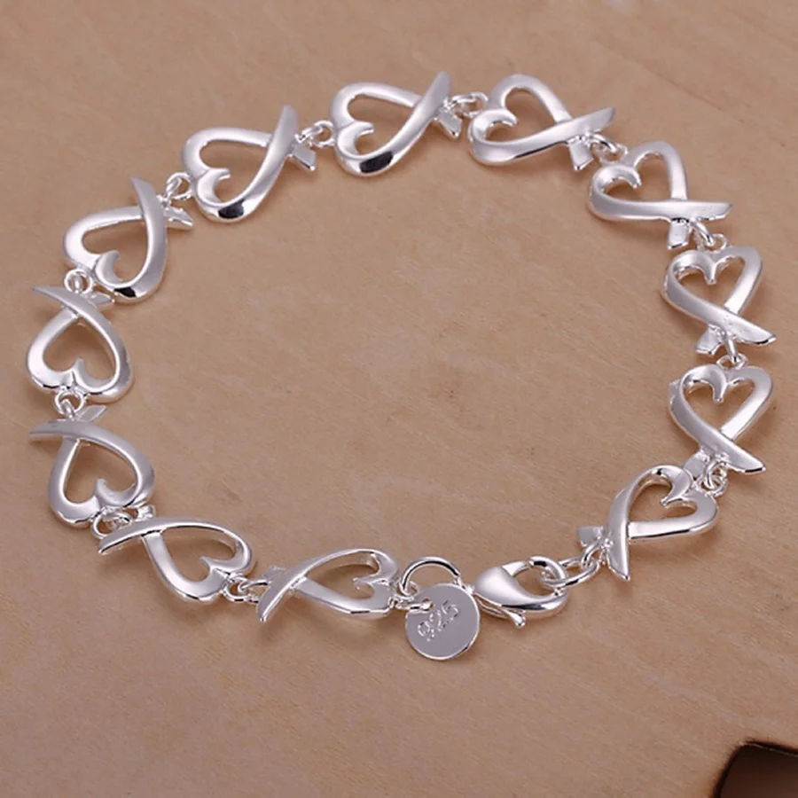 925  silver Bracelets For women wedding lady cute noble pretty Jewelry fashion n - £15.61 GBP