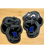 Angry Gorilla Blue Eye Car Truck Emblem Badge Matte Black /Black Custom ... - €29,59 EUR