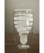 Modern Barware Etched Spiral Light Bulb Cocktail Drink Glass by High Wave - £13.94 GBP
