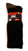 Wolverine Ultra Dri Black Full Cushion Boot Socks Crew Socks 2 Pair Men&#39;... - £31.15 GBP