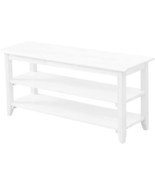 White, 32&quot; Tinytimes 3-Tier Wood Shoe Bench, Heavy Duty Shoe Rack Bench,... - £102.24 GBP