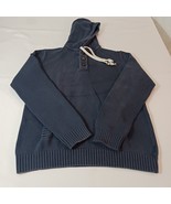 H&amp;M LOGG Men&#39;s Blue Cotton Henley Hoodie Drawstring Sweatshirt Size XL C... - $29.26 CAD