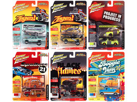 Street Freaks 2021 Set A of 6 Cars Release 2 1/64 Diecast Cars Johnny Lightning - £42.94 GBP