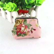 Floral Lock Coin Change Purse - New - Pink - $12.99
