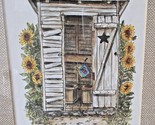 Framed Print Two-Holer Toilet Outhouse Catalog Sunflowers STAR GAZE Mart... - $12.86