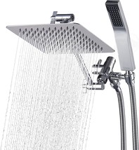 The G-Promise All Metal 8&quot; Dual Sq\. Shower Head Combo With Rain Shower ... - $100.96