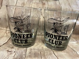 Pioneer Club CLOSED Vegas Vic Lot Of 2 Cocktail Beverage Glass 8 Oz Las ... - $27.71