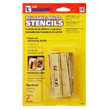 Stencil Set-Numbers 2" Brass 15Pcs. - $22.96
