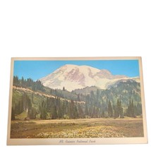 Postcard Mt Rainier National Park From Paradise Valley Chrome Unposted - £5.63 GBP
