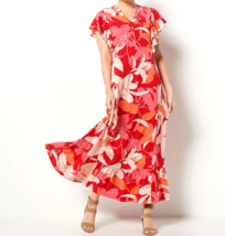 Studio Park X Amy Stran Floral Effortless Maxi Dress- Pink Floral, Petite Xxs - £21.49 GBP