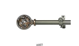 Achim Decorative Window Rod Grace Nickel Fits 28&quot;-48&quot; - £14.27 GBP