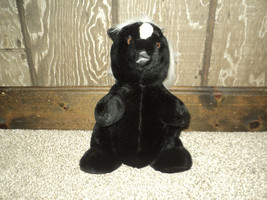Skunk King Plush Kuddles Stuffed Animal 11 1/2&quot; High Black/White Vintage 1990&#39;s - £24.18 GBP