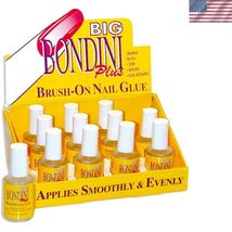 12 Bottle Display Plus All Purpose Brush On Nail Glue Adhesive 0.5oz - $92.77