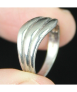 STERLING SILVER ladies ring MID CENTURY .925 size 7 MODERNIST - $31.99
