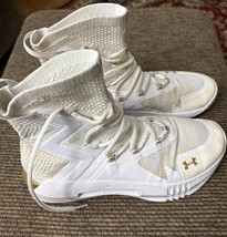 Under Armour Highlight Ace 2.0 White Metallic Gold Volleyball Shoes Size... - $39.99