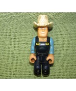 VINTAGE HUSKY HELPERS FISHER PRICE 1970s FARMER ADULT MAN STRAW HAT OVER... - £3.58 GBP