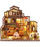 Japanese Villa Doll House 1:24 Miniature Furniture DIY 3D Wooden Doll Ho... - $99.99