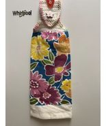 Floral Hanging Towel With a mix of flowers (blue background) - $3.50