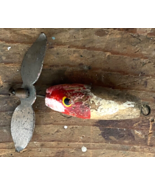1 Inch Wood Lure - Spinner - Red / White - No Treble Hooks - €4,35 EUR
