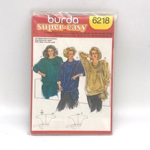 UNCUT Vintage Sewing PATTERN Burda 6218, Super Easy 1980s Misses Blouse ... - $18.39