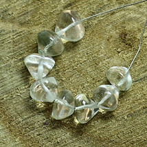 Rock Crystal Quartz Smooth Onion Beads Briolette Natural Loose Gemstone Jewelry - £2.88 GBP