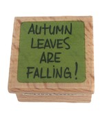 Doodles & Design Rubber Stamp Autumn Leaves Are Falling Word Phrases Card Making - $2.99