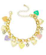 Holiday Lane Gold-Tone Crystal and Imitation Pearl Sweetie Heart Charm B... - $14.99
