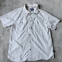 Patagonia Shirt Mens M Worn Wear Gray Button Up Two Front Pocket Hiking ... - $18.81