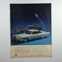 Vtg Cadillac Fleetwood Eldorado Coupe deVille Car GM Print Ad 1968 10 3/8x13 5/8 - £10.56 GBP