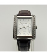 Studio Women&#39;s Wristwatch Silver Stainless Steel Brown Leather 32mm Working - $464.23 MXN
