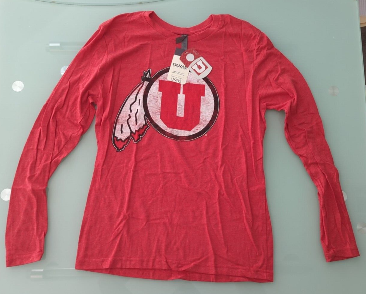 Ouray Sportswear NCAA Utah Utes Men's Tri Blend Long Sleeve Tee Sz M - $13.86